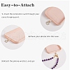 Natural Amethyst & 304 Stainless Steel Round Beaded Mobile Straps HJEW-SW00043-06-5