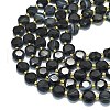 Natural Black Agate Beads Strands G-C116-A130-01-3