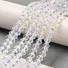 Transparent Electroplate Glass Beads Strands GLAA-F029-2mm-D13-4