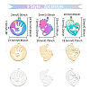 DICOSMETIC 18Pcs 9 Style 304 Stainless Steel Pendants STAS-DC0010-71-2