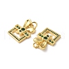 Rack Plating Brass Pave Cubic Zirconia Pendants KK-O142-12G-3