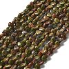 Natural Unakite Beads Strands G-P575-C11-6mm-2