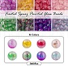360Pcs 8 Colors Frosted Spray Painted Glass Beads GLAA-YW0001-40-2