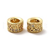 Rack Plating Brass Micro Pave Cubic Zirconia Beads KK-C010-25-2