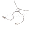 2Pcs 2 Colors 304 Stainless Steel Singapore Chain Bracelet Slider Making AJEW-JB01344-5