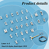 Tibetan Style Alloy Alphabet Slide Charms TIBEP-PH0004-49AS-4