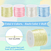 SUNNYCLUE 4 Rolls 4 Colors Nylon Rattail Satin Cord NWIR-SC0001-20B-2