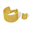 Alloy Chain Tassel Bangles & Cuff Ring Sets FS-WG89C4D-01-4