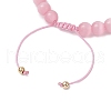2Pcs Cat Eye Beads Braided Bead Bracelets for Mother and Child BJEW-TA00619-5