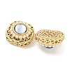 Brass with ABS Imitation Pearl with Resin with Clear Cubic Zirconia Charms Charms KK-Q820-34G-2