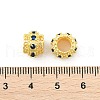 Brass Micro Pave Cubic Zirconia European Beads KK-P297-01G-03-2