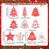 SUNNYCLUE 80Pcs 8 Styles Christmas Theme Wood Pendants WOOD-SC0001-81-2