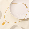 Stainless Steel Rectangle Pendant Necklaces LL9510-4-2