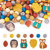 Beadthoven 69Pcs 12 Style Food Grade Eco-Friendly Silicone Focal Beads SIL-BT0001-06-9