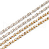 Craftdady 10 Yards 2 Colors Brass Rhinestone Strass Chains CHC-CD0001-03-2