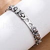 201 Stainless Steel Byzantine Chain Bracelets BJEW-B078-154P-4
