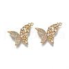 Brass Micro Pave Clear Cubic Zirconia Pendants KK-S355-008-NF-1