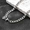 Non-Tarnish 304 Stainless Steel Curb Chain/Twisted Chain Necklace Making X-STAS-A028-N122P-1