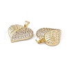 Brass Clear Cubic Zirconia Pendants KK-E068-VA126-2-3