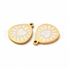 Ion Plating(IP) 304 Stainless Steel Enamel Pendants STAS-F291-04G-03-2