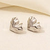 Non-Tarnish 304 Stainless Steel Vintage Heart Shaped Stud Earrings for Women DU8924-9-1