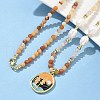 Natural Myanmar Jade Pendant Necklaces for Women NJEW-G165-01B-G-2