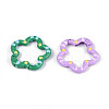 Spray Painted Alloy Spring Gate Rings PALLOY-T090-74-2