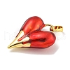 Rack Plating Brass With Enamel Pendants KK-I718-05G-2