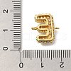 Brass Micro Pave Cubic Zirconia Letter Links KK-I717-04E-3