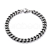 Men's Retro 304 Stainless Steel Curb Chain Bracelets BJEW-I293-12AS-1