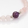 Personalized Dual-use Round Gemstone Beads 4-Layer Stretch Wrap Bracelets/Necklaces BJEW-JB01906-01-10