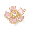 Brass Micro Pave Cubic Zirconia Pendants KK-S514-02C-G-2