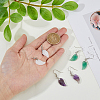 FIBLOOM 3 Pairs 3 Styles Natural Mixed Gemstone Wings Dangle Earrings with Brass Pins for Women EJEW-FI0003-19-3