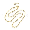 Brass Ball Chain Necklaces NJEW-M108-13G-2