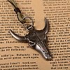 Vintage Leather Cord Pendant Necklaces NJEW-M175-23-2