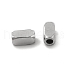 Non-Tarnish 304 Stainless Steel Cuboid Beads STAS-P319-10P-1