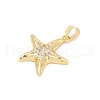Brass Micro Pave Cubic Zirconia Pendants KK-D317-071G-2