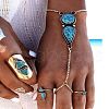 Bohemian Style Alloy Finger Ring Bracelets for Women WG85AD3-01-1