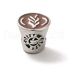 Mother's Day 304 Stainless Steel Enamel European Beads STAS-G308-06P-1