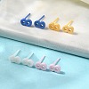 Hypoallergenic Bioceramics Zirconia Ceramic Stud Earrings EJEW-C065-03I-1