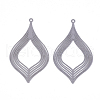 430 Stainless Steel Filigree Pendants STAS-S108-09A-2