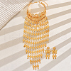 Luxurious Iron Floral Butterfly Coin Pendant Necklaces & Earrings Sets for Women GE2124-1
