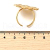 Flower 304 Stainless Steel Adjustable Cuff Rings for Women RJEW-M103-04B-G-3