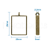 Alloy Open Back Bezel Big Pendants PALLOY-TA0021-02AB-8
