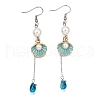 Alloy Shell Shape Dangle Earrings EJEW-TA00655-2