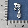 Brass Micro Pave Cubic Zirconia Pendants KK-A253-06S-02-3