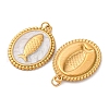 304 Stainless Steel Enamel Pendants STAS-U061-33G-A02-2