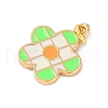 Brass Enamel Pendants KK-B114-15G-03-2