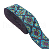 Polyester Jacquard Flower Ribbon for Garment Accessories OCOR-WH0097-24B-1