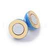 Brass Magnetic Clasps ZIRC-F136-10G-06-3